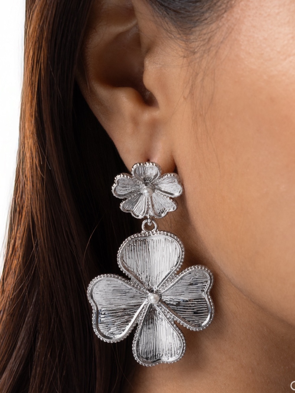 NWT Fancy Fortune Silver Post Earrings (Last One)